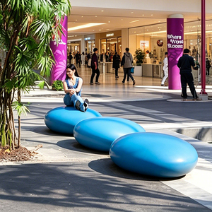 Sillas de Espera Modernas con Asiento de FRP en Color Personalizado, Sillas Comerciales al por Mayor para Pasillos de Centros Comerciales - Product Image 1