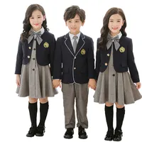 Spring children's British style suits, uniforms, class dresses, costumes, school uniforms for primary school students