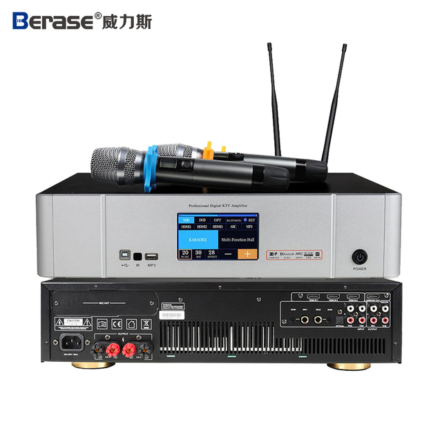Stereo 450 2-Channel Karaoke Mixing Amplifier with HD MI/Optical/Blue Teath With MIC