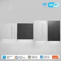 Interrupteur intelligent à intensité variable WiFi/Zigbee Mose Star Feather Series, norme européenne, contrôle tactile LED, avec commande vocale