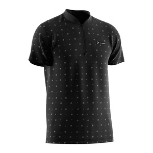 T-shirt décontracté à séchage rapide par sublimation pour homme, chemises à manches courtes, polo à fermeture éclair pour homme, chemise à col montant - Product Image 3