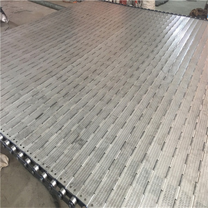 Roestvrijstalen Scharnierende Plaat Gaasband Geperforeerde Kettingschakelplaat Transportband Voor Levensmiddelenwinkel En Drankenindustrie - Product Image 6
