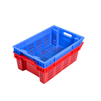 600-400 Nesting Transport Légumes Caisse En Plastique Recyclable Logistique Boîte De Rangement pour Viande Poisson Fruits pour l'Agriculture