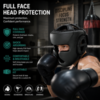 Vente en gros OEM Logo personnalisé Protection des joues Casque de boxe Protection de la tête Entraînement de boxe Sparring Kickboxing Arts martiaux PU