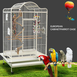 Kinghotpet grande <span class=keywords><strong>Cage</strong></span> en acier inoxydable pour perroquet gris africain Lovebird Cockatiels <span class=keywords><strong>Cage</strong></span> <span class=keywords><strong>Cage</strong></span> à oiseaux avec accessoires - Product Image 2