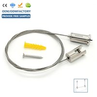 Kit de suspension réglable pour montage au plafond OEM, système de suspension à double câble pour panneaux lumineux LED de grande taille