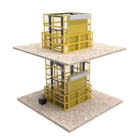 Ascenseur de marchandises d'entrepôt, élévateur hydraulique vertical de marchandises, plateforme personnalisée