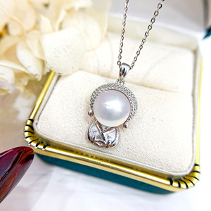 Collana con Perle Finte Ispirata al Buddha per Donne, Elegante Collana alla Moda - Product Image 6