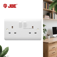 Enchufe de Pared Retro de Baquelita Blanco con Interruptor, Estándar Británico 13A, Monopolar/Bipolar, 250V, para Hogar y Oficina