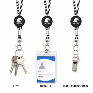 Lanière personnalisable en polyester avec logo, sublimation, et boucle de sécurité détachable pour badge d'identification et exposition - Product Image 2