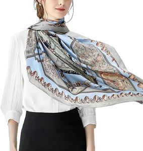 Écharpe carrée en satin personnalisée pour femmes, avec impression sérigraphique couleur et logo, design créatif pour événements promotionnels - Product Image 2