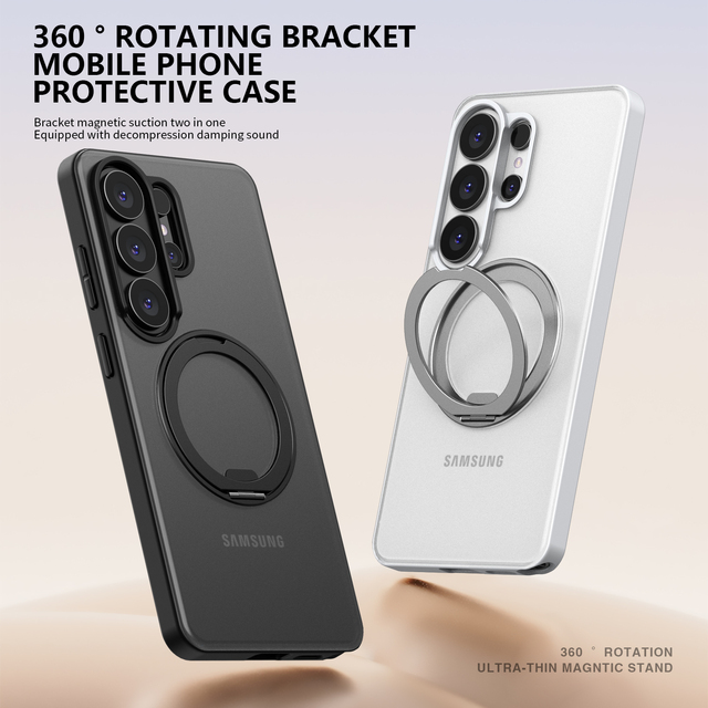 Compatible for Samsung S26 Ultra Magnetic Matte Phone Case Plain Design Skin-Like Feel Shockproof with Holder