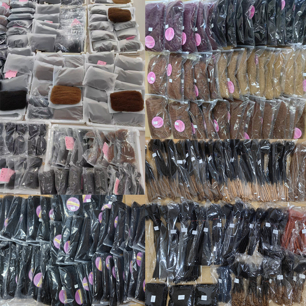 Vast Hair Workshop Craft Detail 13 for KAMA Human Hair Knotless Box Braid Brazilian Remy Afro Kinky Bulk Human Hair for Braiding Dreadlock Hair Boho Braids