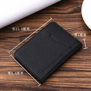 Porte-cartes en cuir de vache véritable Andong, portefeuille court unisexe pour femmes et hommes, porte-cartes multi-positions, sacs à main - Product Image 3