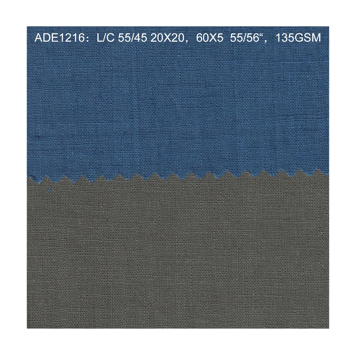 ADE1216 20*20 60*58 55%LINEN,45% COTTON DYED FABRIC,114 GSM,53/54" WITH READY STOCK