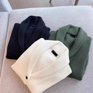 <span class=keywords><strong>Cardigan</strong></span> en tricot chaud pour <span class=keywords><strong>homme</strong></span>, style britannique-italien, coupe ajustée, col large <span class=keywords><strong>vintage</strong></span>, style coréen tendance, col en V - Product Image 4