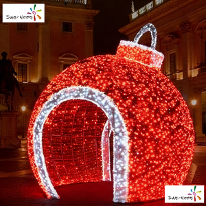 Boule de Noël géante en verre LED pour décorations d'événements, installation facile, indice de protection IP44 - Product Image 3