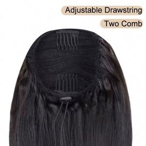 Cola de Caballo Afro Rizada con Clip, Cabello Brasileño Virgen Remy, Lacio y Rizado - Product Image 6