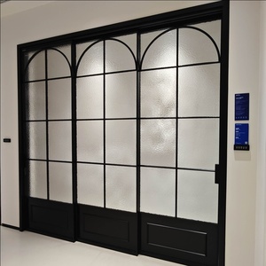 ประตูบานเฟี้ยมแบบฝรั่งเศส ดีไซน์สวยงาม กระจกนิรภัย อลูมิเนียม สำหรับทางเข้าภายนอกบ้าน  ประตูบานคู่  กระจกสองชั้น  สำหรับระเบียง  มาตรฐาน NFRC - Product Image 6
