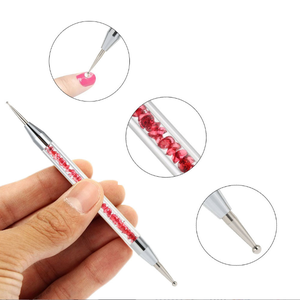 Ensemble de 5 stylos à ongles avec manche diamanté, outils de peinture acrylique pour ongles, outils de pointillage pour la décoration de gel pour manucure - Product Image 3