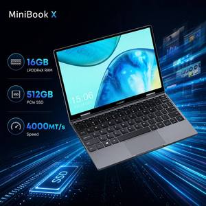Portátil 2 en 1 Ultra Portátil de Aluminio para MiniBook X Windows 11, 920g Ligero, Pantalla 2K de 10.51 Pulgadas, Intel U300, 16GB, 512GB SSD - Product Image 4