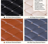 Tapis de sol en cuir pour intérieur de véhicule, en PU résistant à l'abrasion, découpable librement, avec envers en mousse et tissu pour voiture