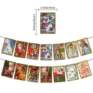 Vente en gros de bannières de décoration de Noël personnalisées pour le Nouvel An Drapeaux de Noël pour la décoration - Product Image 6