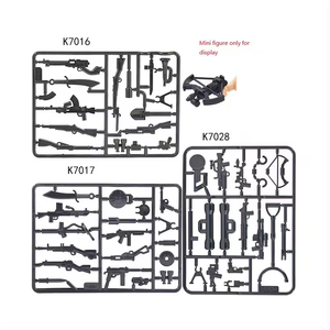 Nuevo estilo, rifle de <span class=keywords><strong>ballesta</strong></span>, <span class=keywords><strong>pistola</strong></span>, educativo y DIY juguete, accesorio de soldado de la Segunda Guerra Mundial, juego de bloques de construcción militar del ejército - Product Image 4