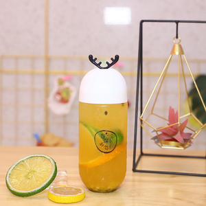 PET Plastic Square Juice Bottle 500ml Empty Beverage Water Bottles With Cap For Tea Smoothie Juice Packaging - Product Image 2