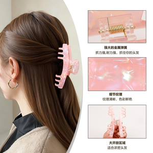Grandes pinces à cheveux en acrylique pour cheveux longs, pinces à cheveux pour casquette snapback, accessoires de mode pour femmes - Product Image 4