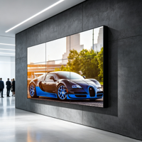 Mur vidéo LCD 4K Ultra HD 55 pouces blanc à épissure sans soudure, RDM basé sur le cloud pour la publicité au détail et les réunions, adapté au marché mondial