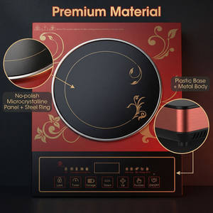 Cuisinière à induction électrique portable 3500W en acier inoxydable avec écran tactile, cuisson rapide, économie d'énergie, cuisinière à induction légère - Product Image 3