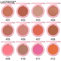 Palette de fard à joues pour le visage en marque privée, couleur nude marron naturelle, imperméable, végétalienne, haute pigmentation, poudre de fard à joues