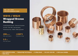 Bague en bronze à bride WB20 FB092 <span class=keywords><strong>CuSn8P</strong></span>, conception à trou traversant, manchon à bride haute charge 120MPa pour joint de liaison d'excavatrice et de tracteur - Product Image 6