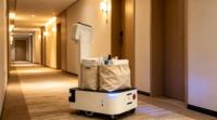 Robot mobile autonome OEM 120 kg avec SLAM visuel pour la logistique intelligente industrielle et hospitalière et la manutention de matériaux