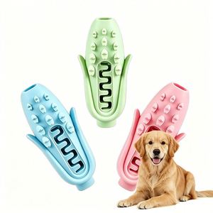 Jouet à mâcher pour chien en silicone de qualité alimentaire, mignon et durable, bâtonnet de dentition en forme de maïs pour le nettoyage des dents, utilisation intérieure/extérieure, jouet pour animaux de compagnie pour chiens - Product Image 1