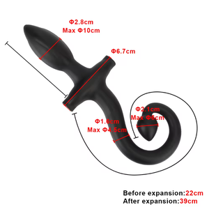 Juego de tapones anales Kit de tapones anales de silicona Dilatador anal de doble canal inflable Estimulación de próstata para masturbación anal - Product Image 5