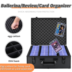 Khung nhôm thể thao slab thẻ trường hợp 4 Hàng phân loại thẻ lưu trữ cho PSA/BGS, EVA bọt kim loại thẻ kinh doanh hộp - Product Image 4