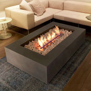 Per esterno con forma speciale di Design di lusso mobili di forma quadrata <span class=keywords><strong>a</strong></span> <span class=keywords><strong>Gas</strong></span> fuoco Pit tavolo Patio camino per giardino - Product Image 3