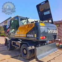 Excavatrice hydraulique HYUNDAI d'occasion 210W9 150W 210W7, excavatrice sur roues, stock suffisant disponible dans notre entrepôt de machines