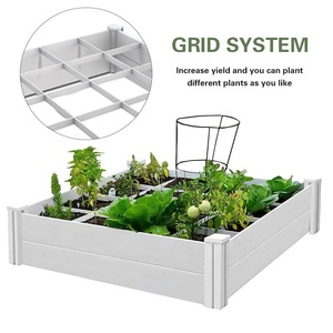 Fentech 4x4 Blanc <span class=keywords><strong>pas</strong></span> <span class=keywords><strong>cher</strong></span> en gros en plastique vinyle pvc lit de jardin <span class=keywords><strong>surélevé</strong></span> pour légumes - Product Image 2