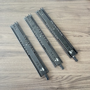 YABELY <span class=keywords><strong>35</strong></span> Coulisse de tiroir à roulement à billes à 3 sections, en acier laminé à froid noir, pour tiroir à large bande - Product Image 6