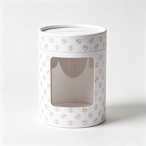 Eco Friendly Round Cylinder Cardboard Box Clear Display Window <b>Paper</b> Tube Coffee Bean <b>Packing</b> For Retail - Product Image 5