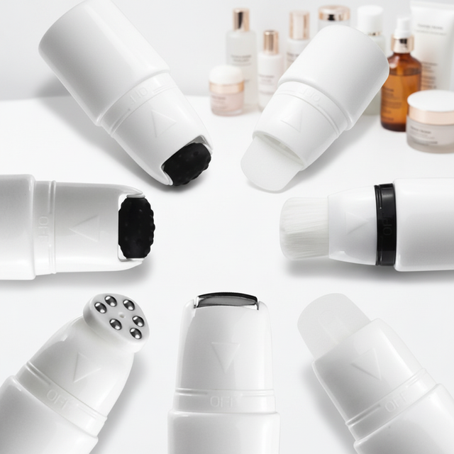 Cosmetic PCR Tubes Plastic Packaging with Zinc Alloy Silicone and Sponge Roller and Roller Ball Silicone Applicator