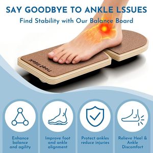 Planche d'équilibre en bois Mobii Sport, antidérapante, pour exercices des pieds, yoga et entraînement physique - Product Image 4