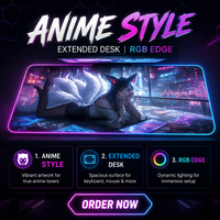 Gaming-muismat Anime Design Groot formaat Antislip Natuurrubber voor computer Laptop Desktop