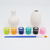 Enfants DIY Céramique Craquelé Vase Modèle Coloriage Jouets Ensemble de Peintures Acryliques pour Créativité Amusant Artisanat Peinture Kits!
