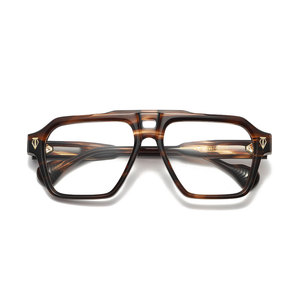 Gafas de Piloto JMM318 Premium de Acetato con Puente Metálico, Anti Luz Azul, Monturas Ópticas Redondeadas - Product Image 2