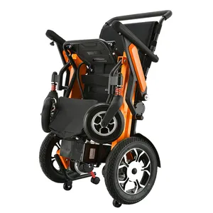Miglior prezzo sedia a rotelle elettrica batteria al litio pieghevole in alluminio sedia a rotelle elettrica altezza 50cm