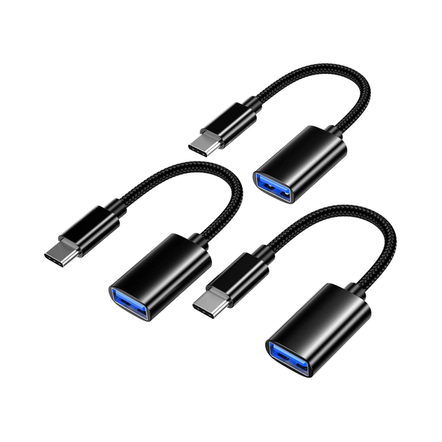 Usb c Cable 3 Pack USB C USB 3.0 Adapter OTG Cable Usb to Usb c Compatible for Samsung for Galaxy Adapter for iPhone
